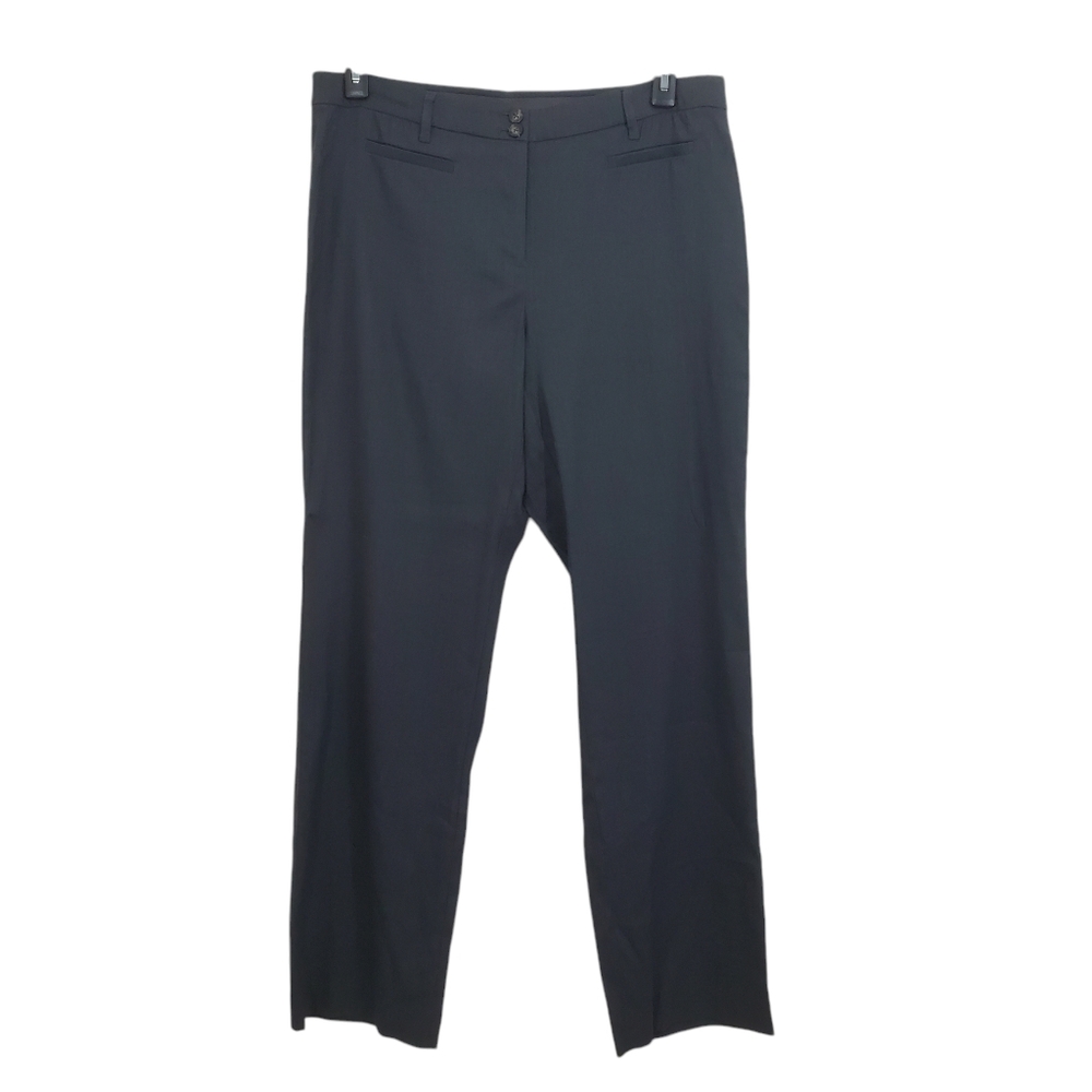NWT J. Jill Linen Stretch Dress Pants Granite Grey Straight Leg Size 12